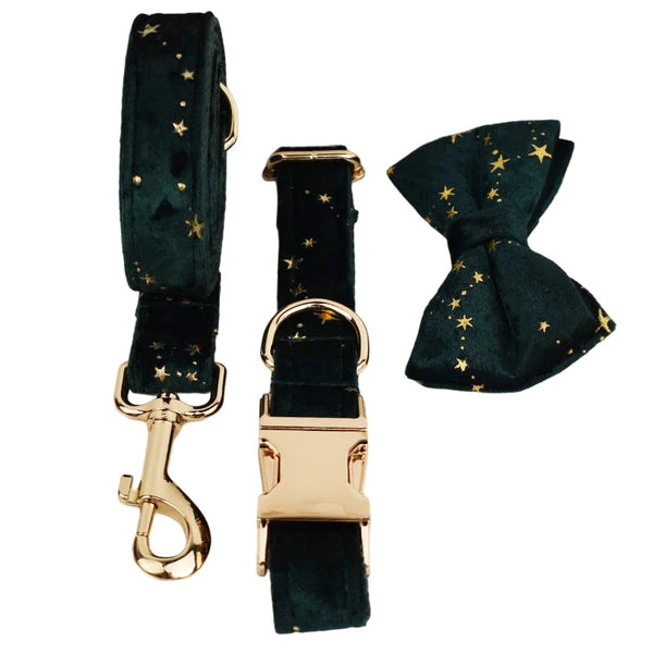 Celestial Elegance Personalized Set | Bow, Collar, Harness & Leash