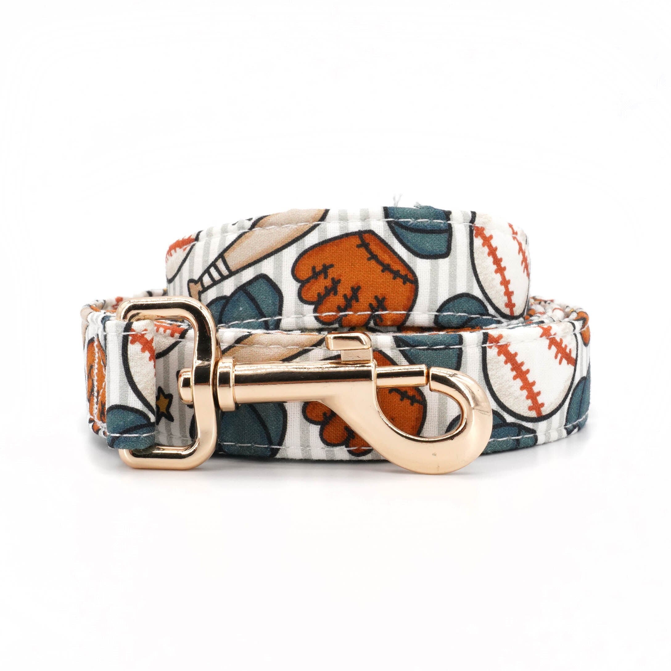 Baseball Bounces:  Personalized Pet Collars And Leashes - CurliTail