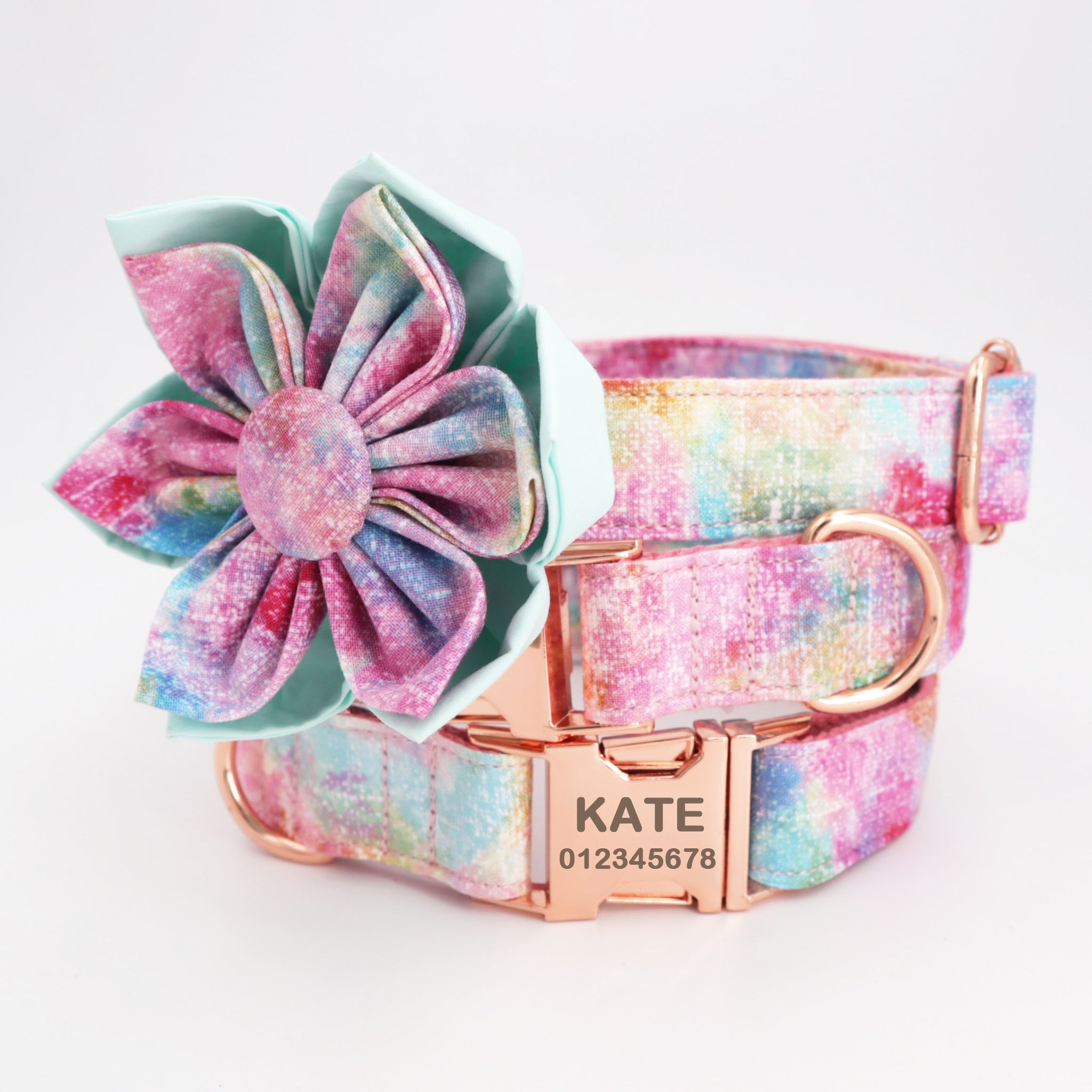 Latest Floral Dog Collar and Leash Set | Personalized Dog ID Collars - CurliTail