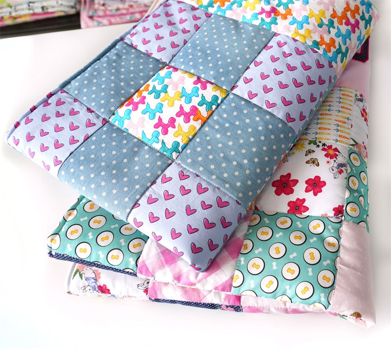 Christmas Personalized Pet Blanket with Name | Custom Handcrafted Patchwork Dog Quilt -CurliTail