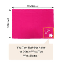 Coral Fleece Dog Blanket Pet Sleeping Blankets Free Print Name Paw Pattern Small Large Dogs Cat | Personalized Shower Bath Sleeping Blanket