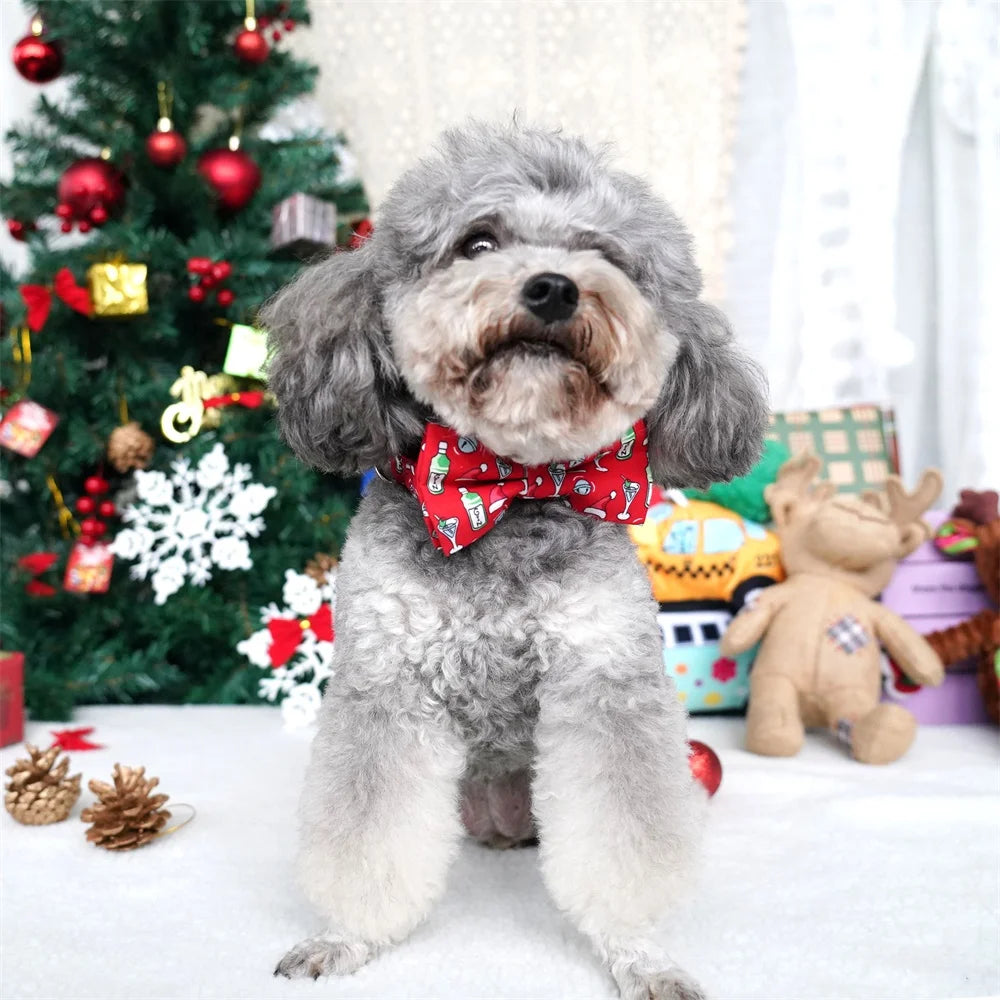 Christmas Days : Personalized Pet Bowtie Dog Collar