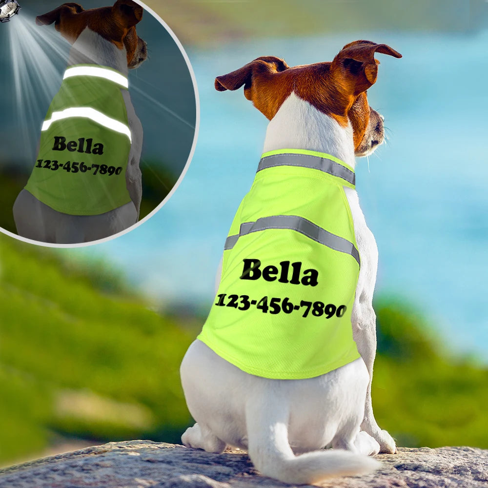 Custom Reflective Dog Vest – Personalized Safety Dog Clothes for Night Walking and Outdoor Adventures - CurliTail