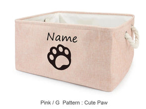 Pink Cute Paw Vector CurliTail Toy Basket