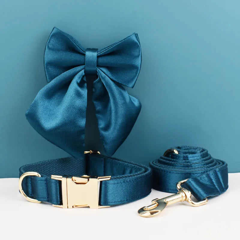 Blue Butterfly Ballet: Personalized Collar, Harness and Leash Set