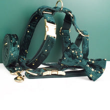 Celestial Elegance: Personalized Set; Bow, Collar, Harness, Leash