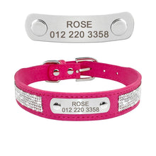 Personalized Cat Collar Bling Rhinestone | Custom Nameplate ID Collar for Small Dogs & Kittens