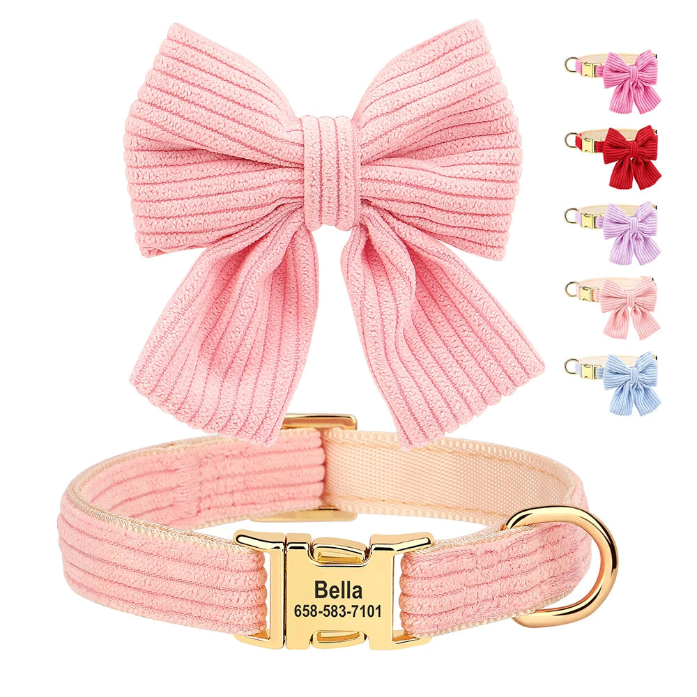 Girly Bow Dog Collars – Stylish, Personalized Pet Collars | CurliTail