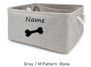 Gray Bone Vector CurliTail Toy Basket