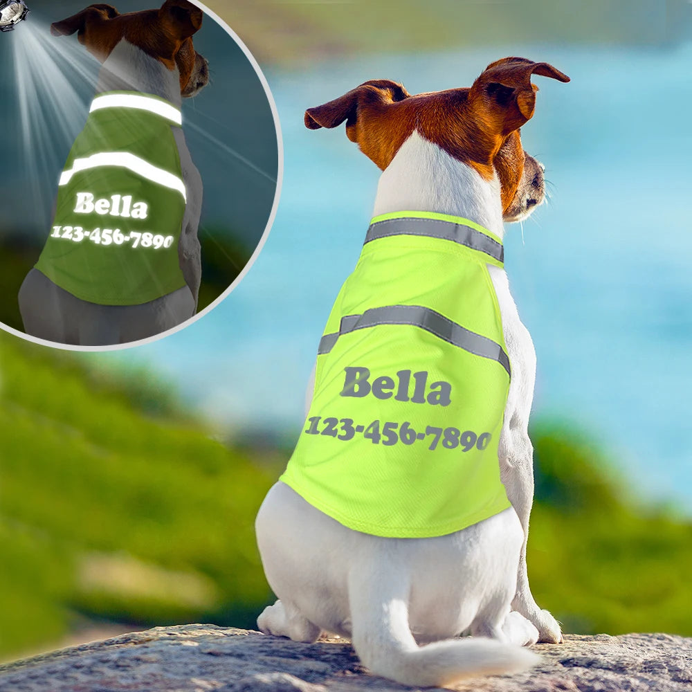 Custom Reflective Dog Vest – Personalized Safety Dog Clothes for Night Walking and Outdoor Adventures - CurliTail