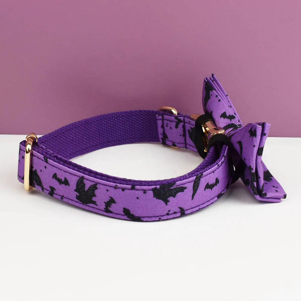Personalized Halloween Dog Collar with Free Engraving ID Name Tag Matching Leash And Harness