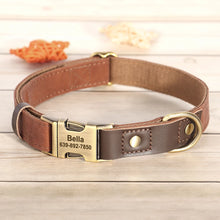 Personalized PU Leather Dog Collars | Custom Dog ID Collar with Name