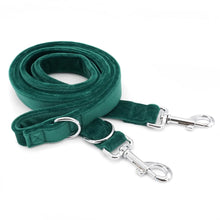 Green Floral Flourish: Personalized Collars and Leashes