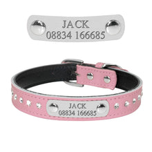 Personalized Cat Collar Bling Rhinestone | Custom Nameplate ID Collar for Small Dogs & Kittens