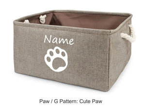 Brown Cute Paw Vector CurliTail Toy Basket