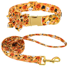 Personalized Halloween Dog Collar ID with Ghost Design Flower/Bowtie Large Medium Small Dogs