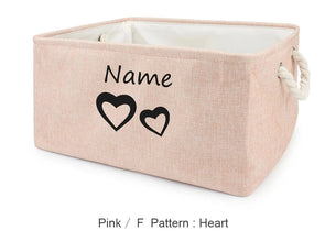 Pink Heart Vector CurliTail Toy Basket