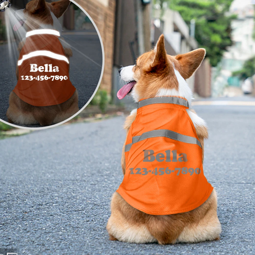 Custom Reflective Dog Vest – Personalized Safety Dog Clothes for Night Walking and Outdoor Adventures - CurliTail