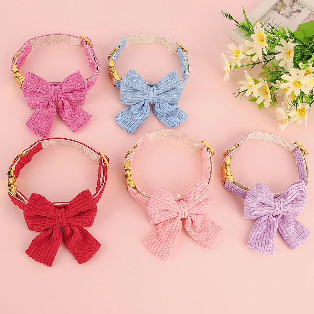 Girly Bow Dog Collars – Stylish, Personalized Pet Collars | CurliTail