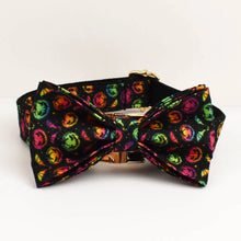 Personalized Halloween Adjustable Dog Collar Leash Set with ID Tag Engraving