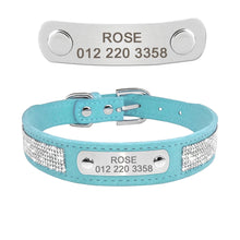 Personalized Cat Collar Bling Rhinestone | Custom Nameplate ID Collar for Small Dogs & Kittens
