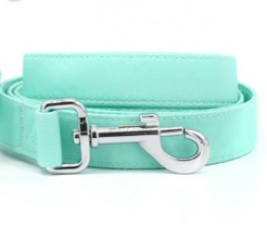 Solid Sea Green Personalized Bow Collar and Leash Set - CurliTail