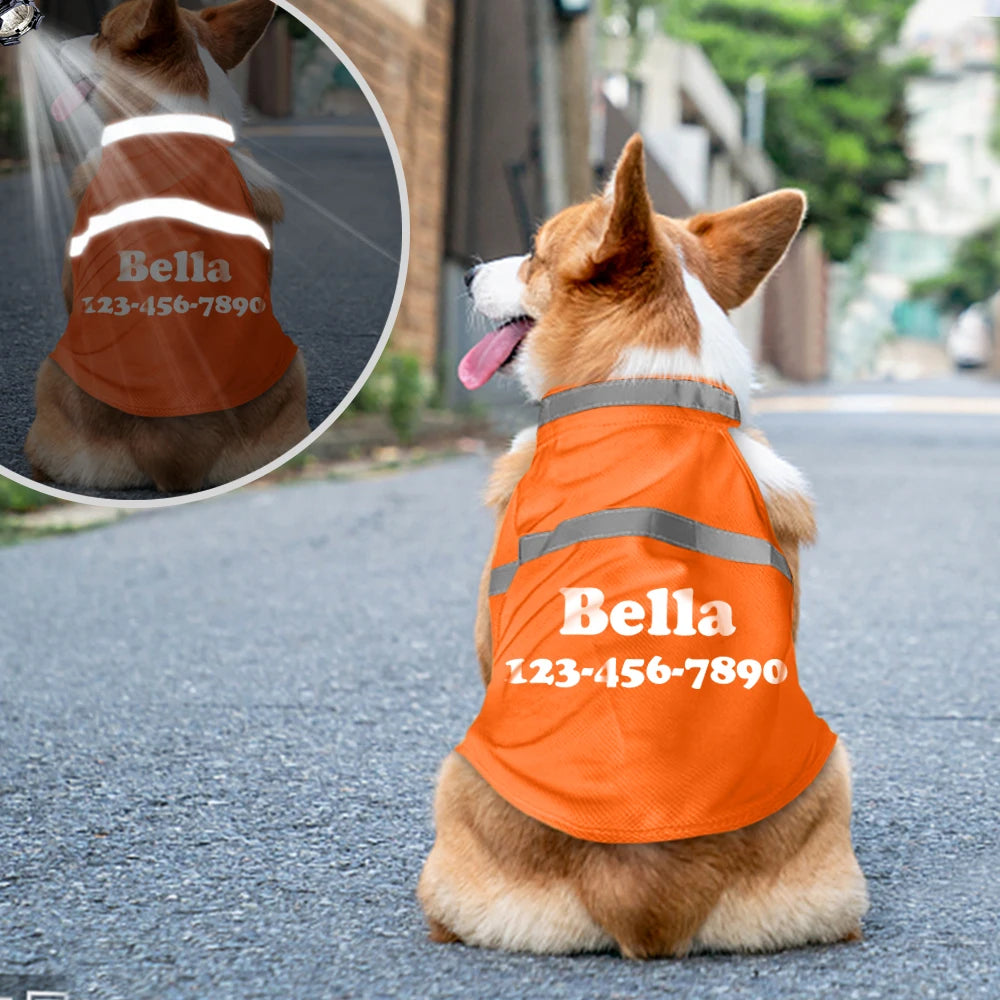 Custom Reflective Dog Vest – Personalized Safety Dog Clothes for Night Walking and Outdoor Adventures - CurliTail