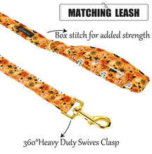 Personalized Halloween Dog Collar ID with Ghost Design Flower/Bowtie Large Medium Small Dogs