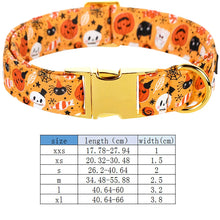 Personalized Halloween Dog Collar ID with Ghost Design Flower/Bowtie Large Medium Small Dogs