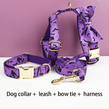 Personalized Halloween Dog Collar with Free Engraving ID Name Tag Matching Leash And Harness
