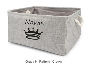 Gray Crown Vector CurliTail Toy Basket