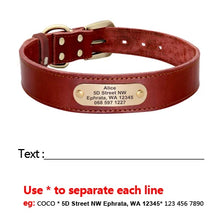 Custom Personalized Leather Dog Collar & Optional Leash with Nameplate For Small Medium Large Dogs