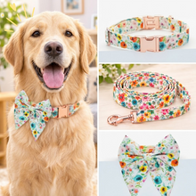 Watercolor Floral Butterfly Girl Dog Collar | Personalized Collar And Leash - CurliTail