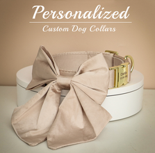 Barky Brown Butterfly Collar With Flower Set- Personalized - CurliTail