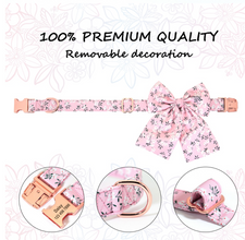 Floral Butterfly Collars for Wedding | Personalized Dog ID Collar - CurliTail