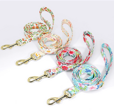Floral Dog Collars Dog ID Collars Leash Set Personalized Dog Collars Wedding dog collars Beautiful wedding lace collars Curlitail