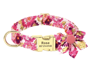 Personalized Dog ID Collars Wedding dog collars 2021 designer dog collars floral dog collars bow dog collars CurliTail