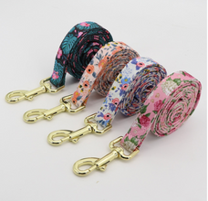 Floral Dog Collars Dog ID Collars Leash Set Personalized Dog Collars  Wedding dog collars