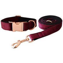 Solid Wine Personalized Bow Collar and Leash Set - CurliTail
