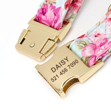 Floral Dog Collars and Leashes | Personalized Dog ID Collars