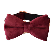 Solid Wine Personalized Bow Collar and Leash Set - CurliTail