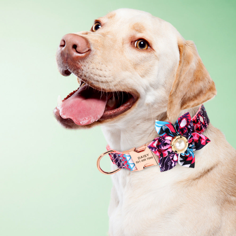 Artistic Florals: Personalized Flower Collars And Leashes