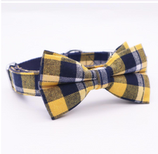 Floral Dog Collars Dog ID Collars Leash Set Personalized Dog Collars  Wedding dog collars Plaid Collars Curlitail