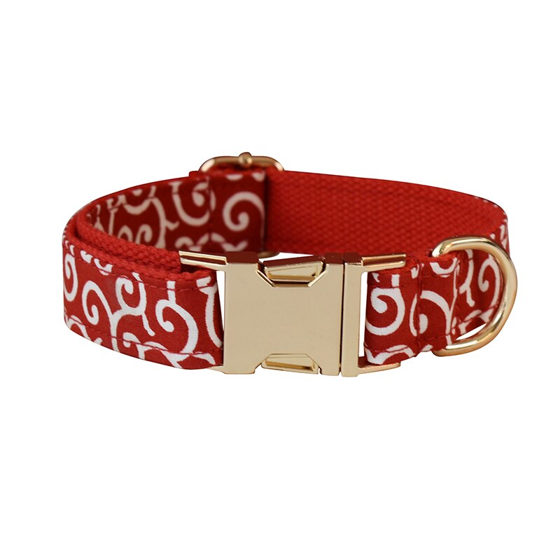 Patterns In Red: Personalized Collar And Leash