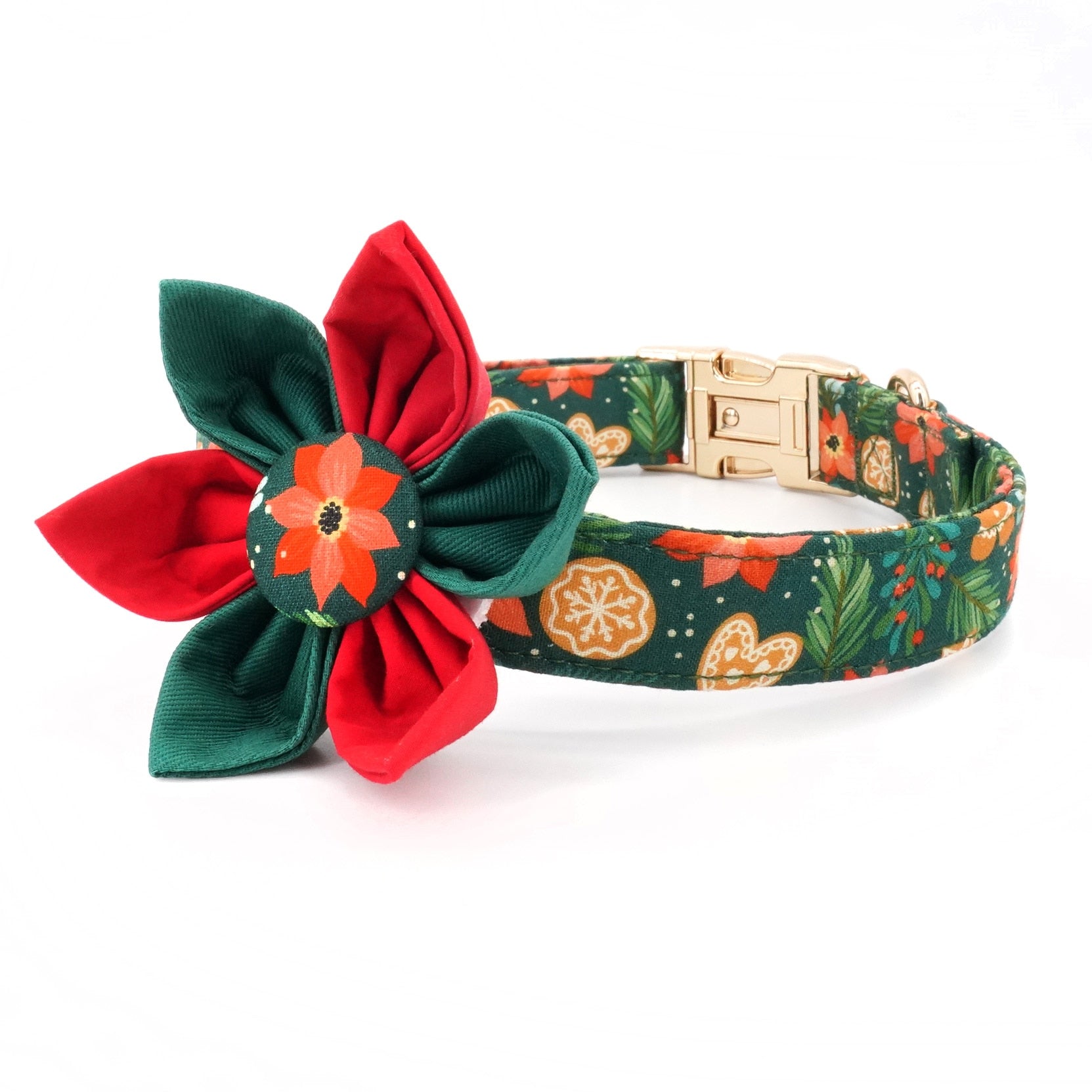 Red Velvet: Personalized Flower Collar And Leash