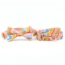 Pink And Rainbow Shades: Personalized Bow Collar And Leash Set - CurliTail