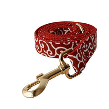 Patterns In Red: Personalized Collar And Leash - CurliTail