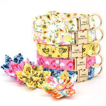 Multidesign Flower Dog Collar: Personalized Accessory in multiple colors - CurliTail