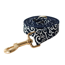 Patterns In Blue: Personalized Collar And Leash - CurliTail
