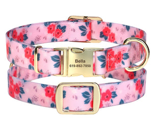 Printed Waterproof Personalized Collars And Leashes